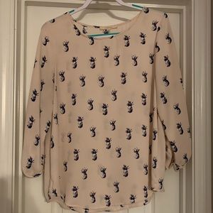 41 Hawthorn top, pineapple print, size XL